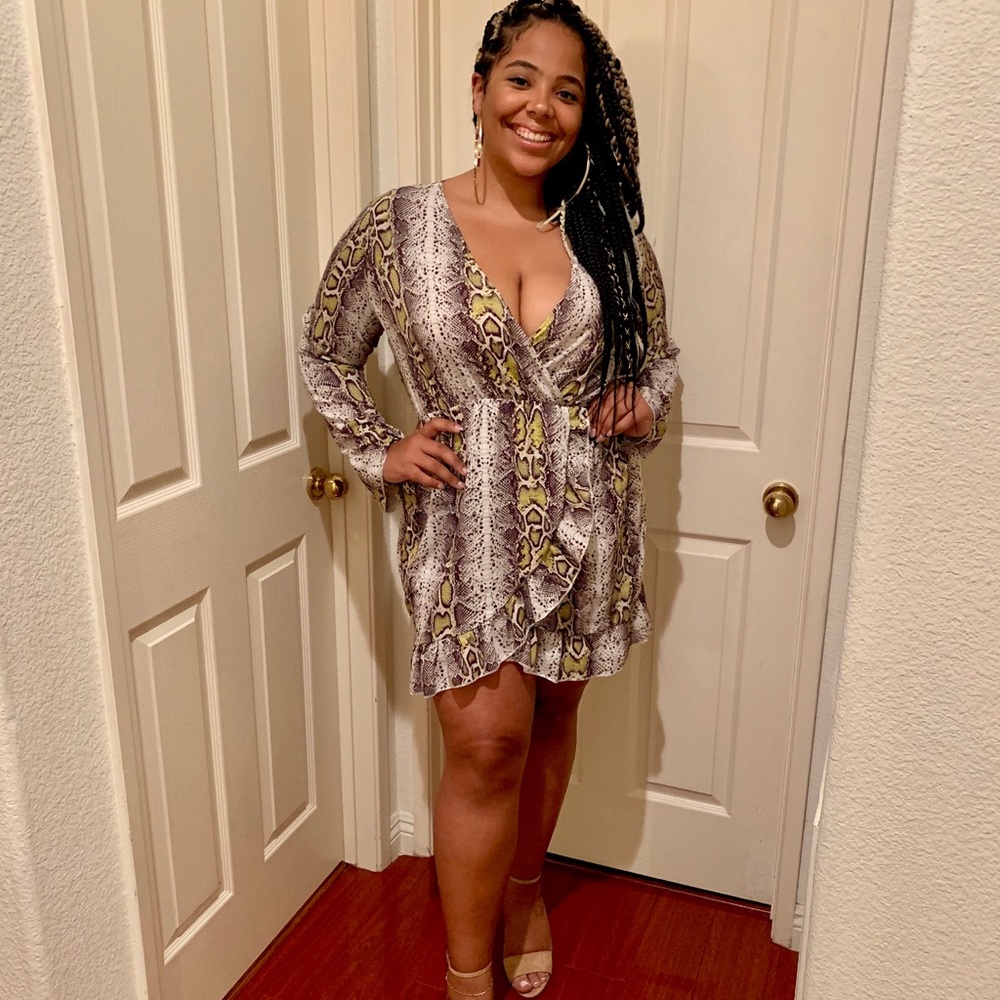 Snake Print Dress (size 16)